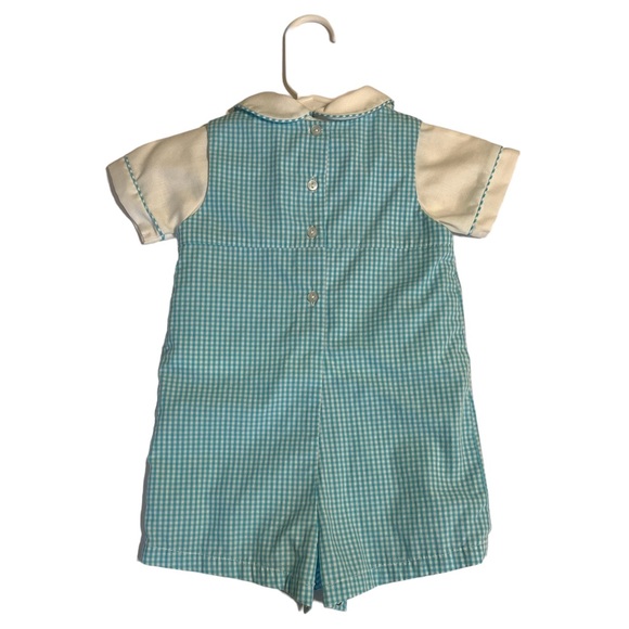 Petit Ami Blue Gingham
2 pc Smocked Romper Baby Boy sz 3mo
Easter Bunny - Picture 4 of 14
